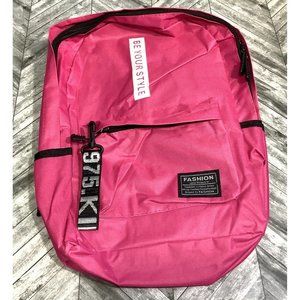 Fashion Instinct Pink Backpack Be Your Instinct 4 Pockets 17" Pink